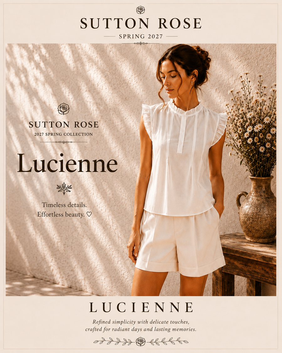 Sutton Rose Lucienne Ruffle-Neck Sleeveless Blouse