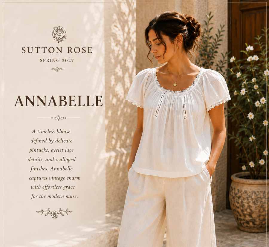 Sutton Rose Annabelle Cotton Eyelet Blouse
