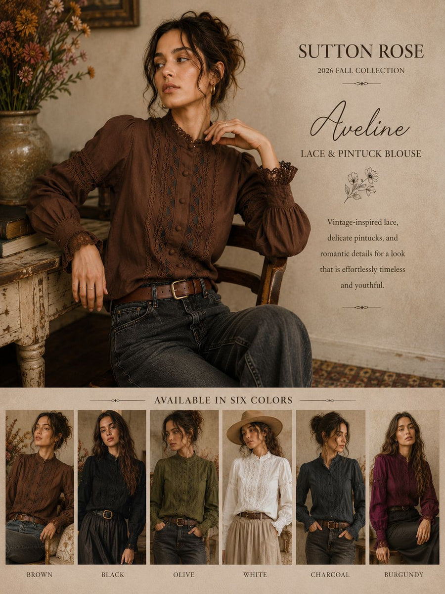 Sutton Rose Aveline Lace & Pintuck Blouse