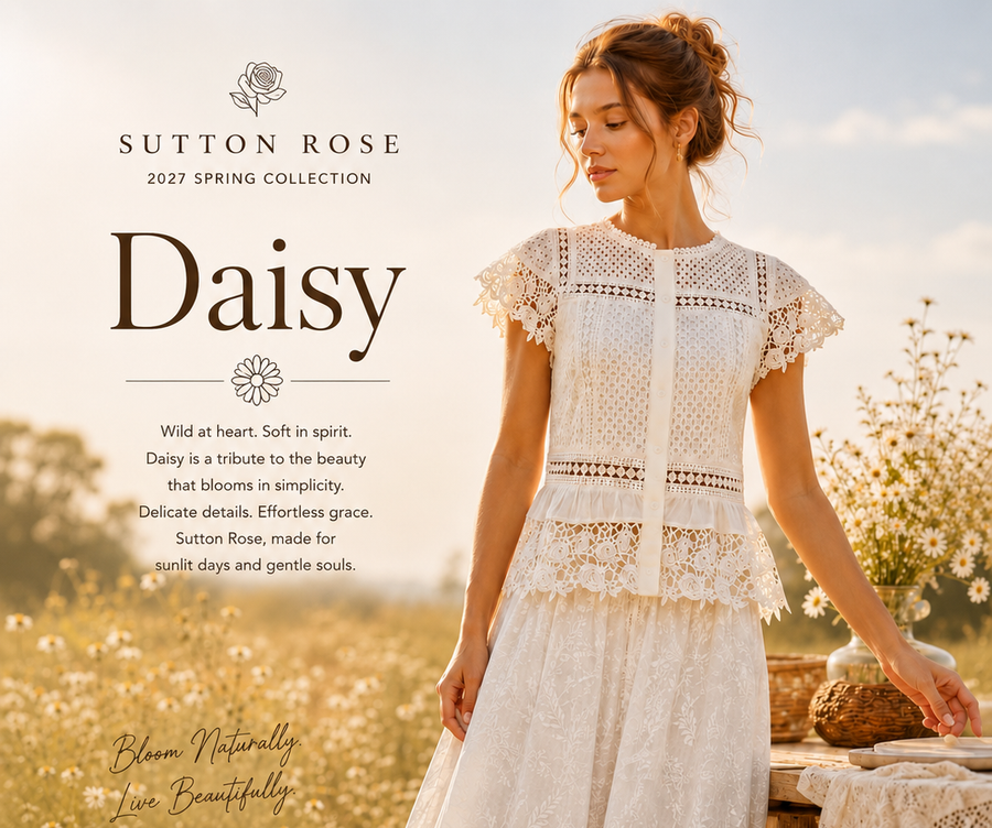 Sutton Rose Daisy Lace Peplum Blouse