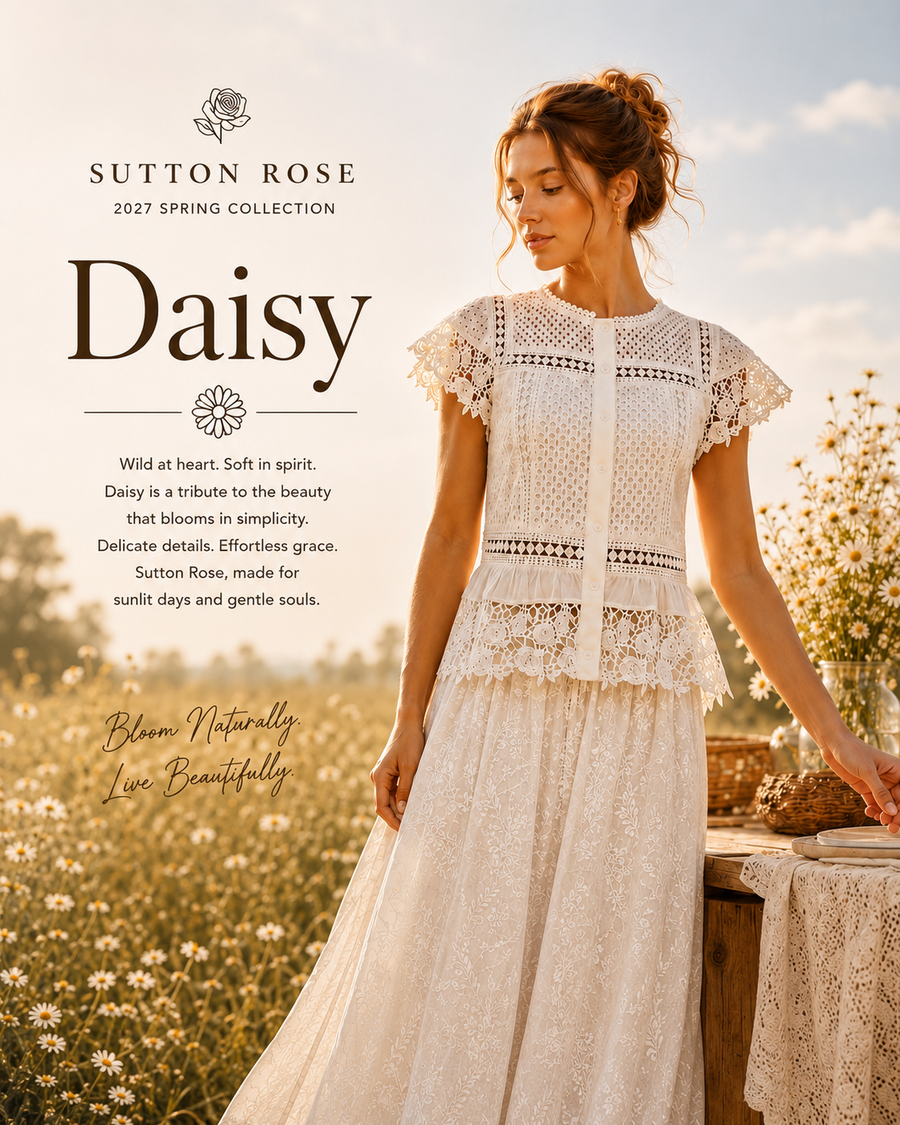 Sutton Rose Daisy Lace Peplum Blouse