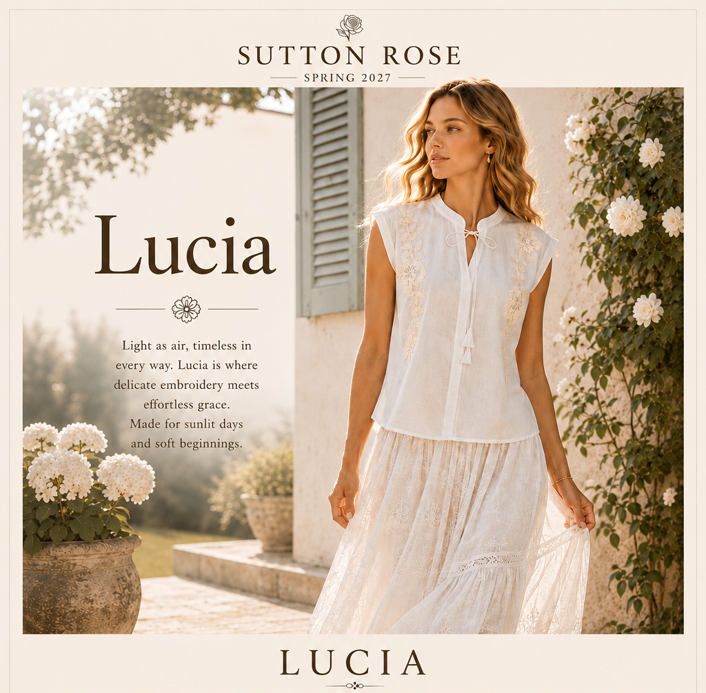 Sutton Rose Lucia Sleeveless Collared Cotton Blouse