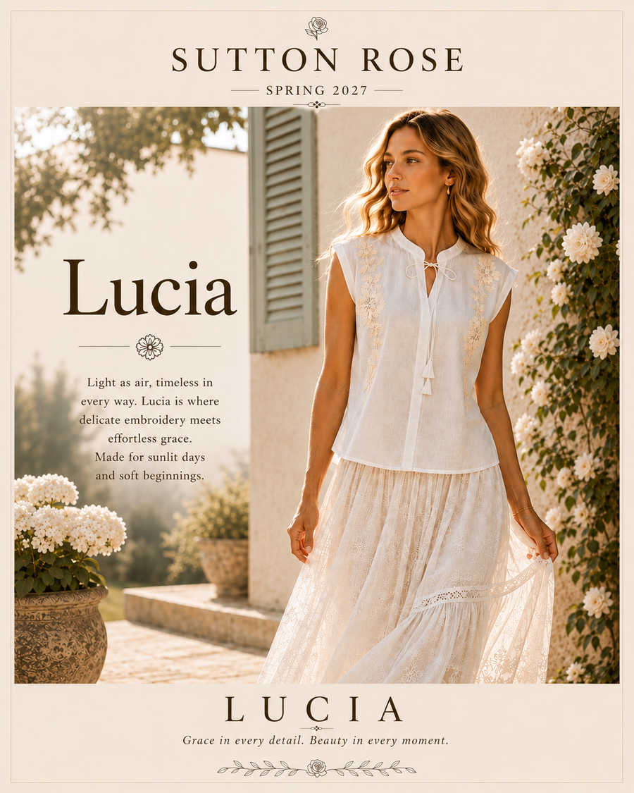 Sutton Rose Lucia Sleeveless Collared Cotton Blouse