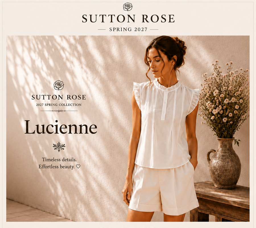 Sutton Rose Lucienne Ruffle-Neck Sleeveless Blouse