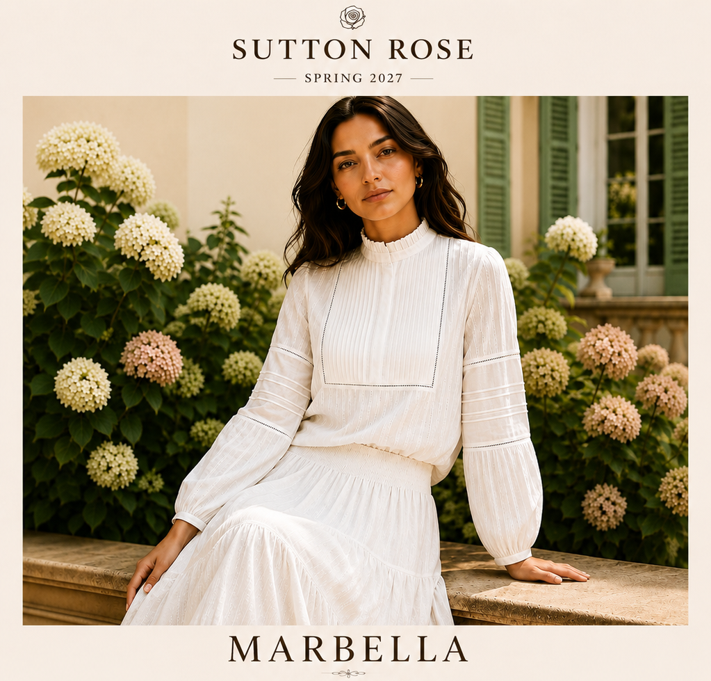 Sutton Rose Marbella Pintuck Long Sleeve Blouse