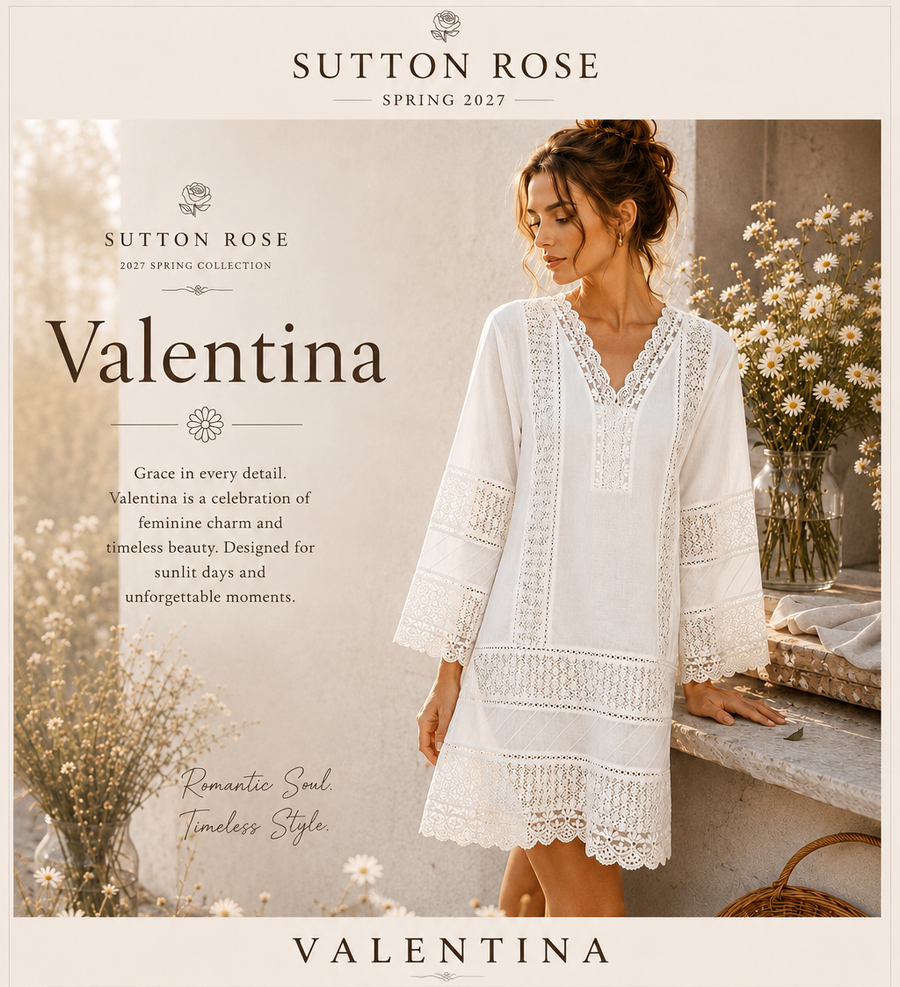 Sutton Rose Valentina Lace Bell Sleeve Tunic Dress