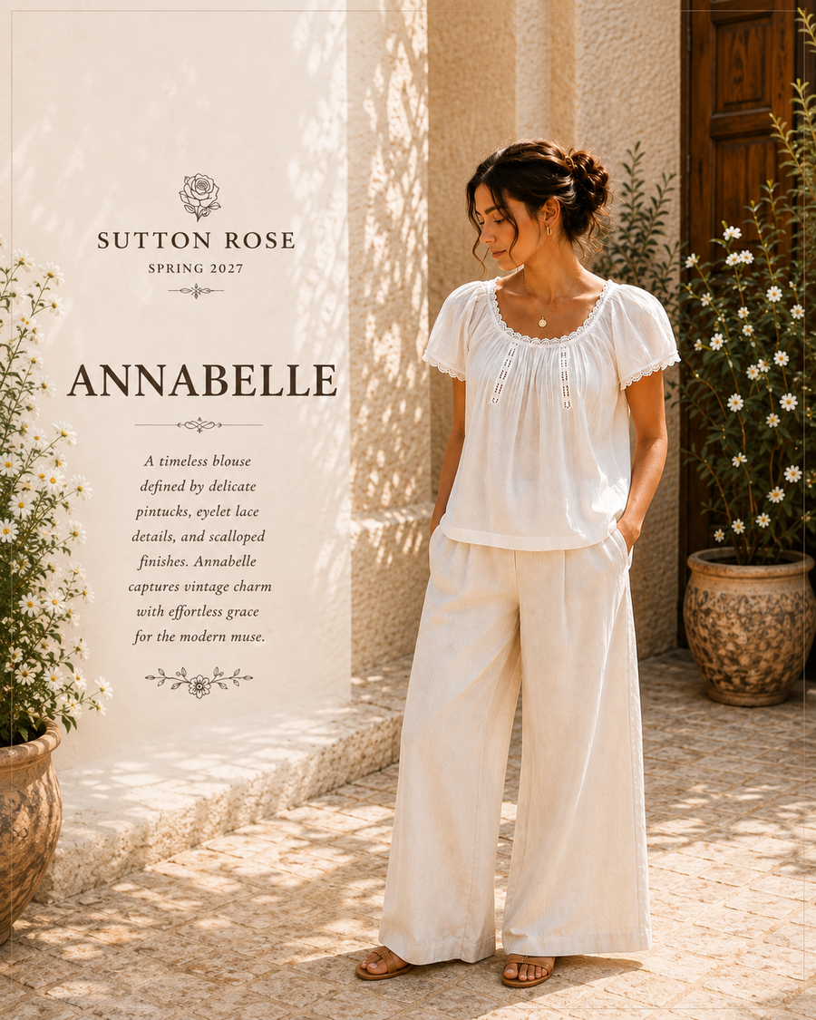 Sutton Rose Annabelle Cotton Eyelet Blouse